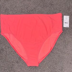 Lands End  Women's Coral High-Waist swim bottoms